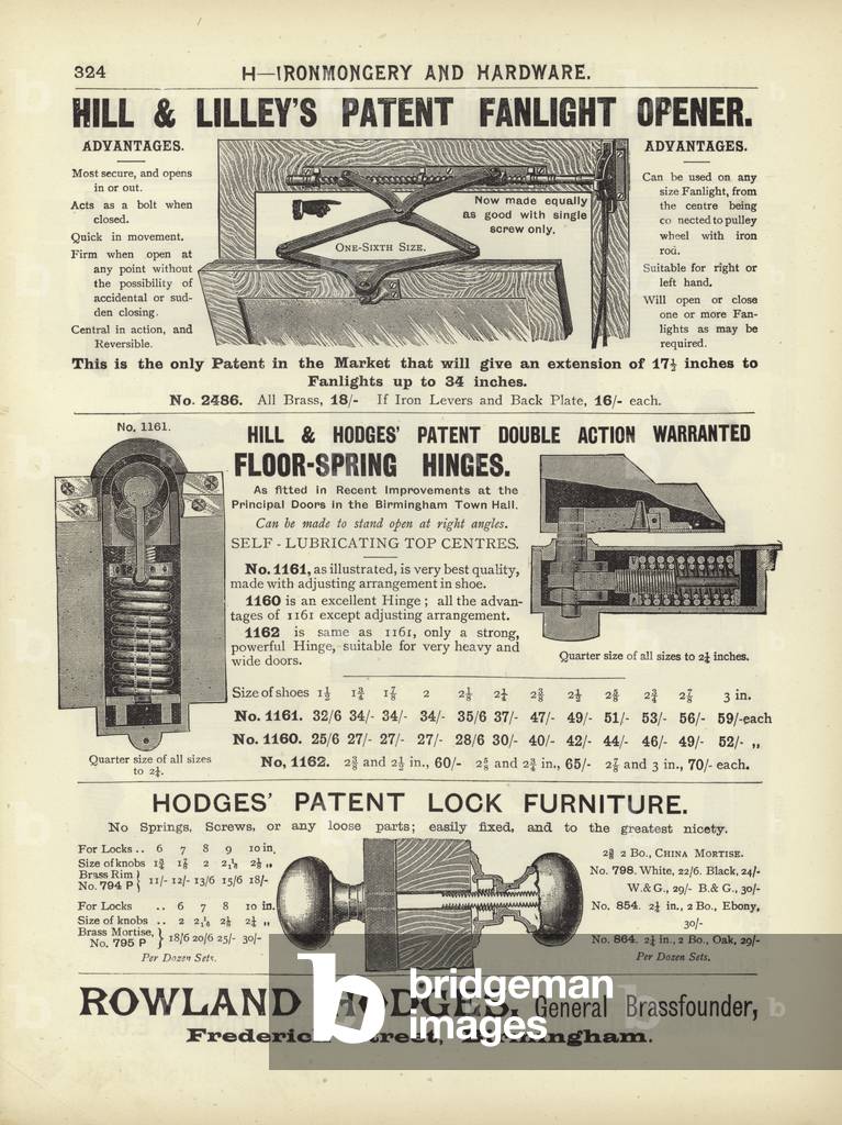 Page from The Architect's, Surveyor's and Engineer's Compendium 1892 (engraving)