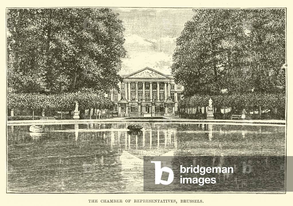 The Chamber of Representatives, Brussels (engraving)