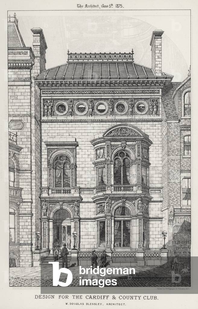 Design for the Cardiff and County Club (engraving)