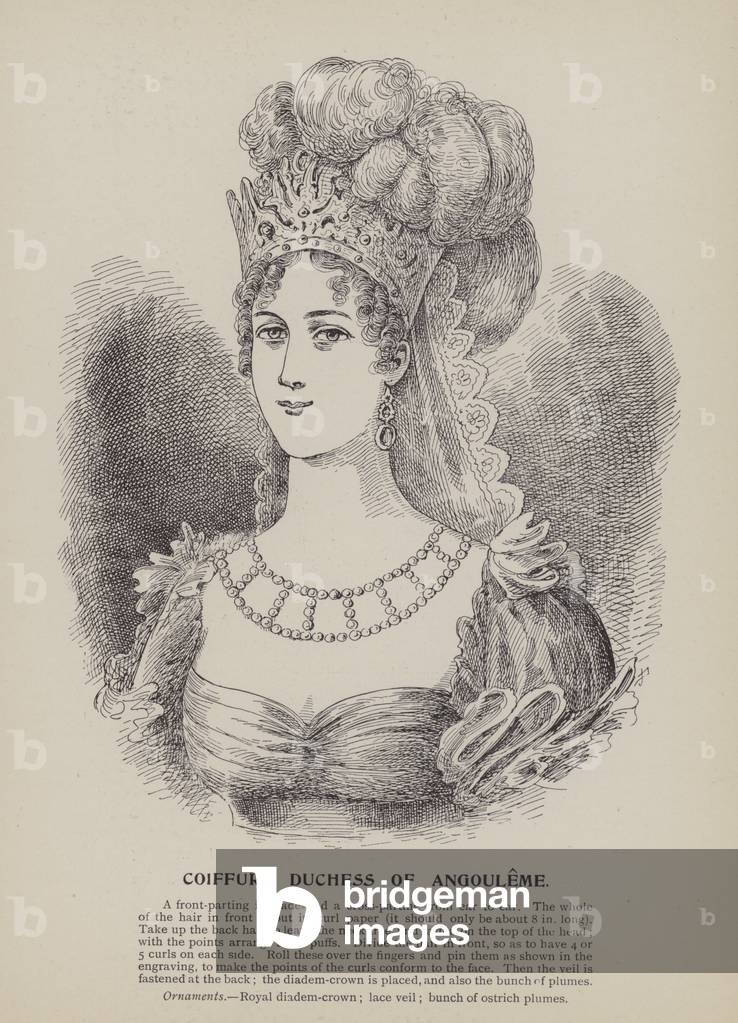 Coiffure Duchess of Angouleme (engraving)