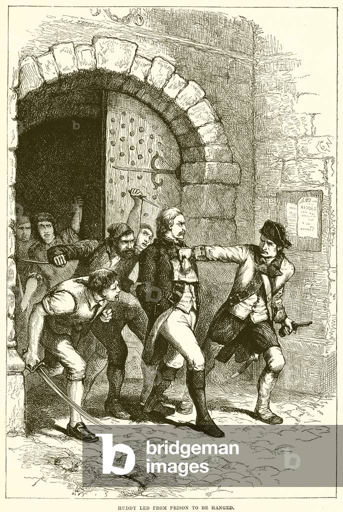 Huddy led from prison to be hanged (engraving)