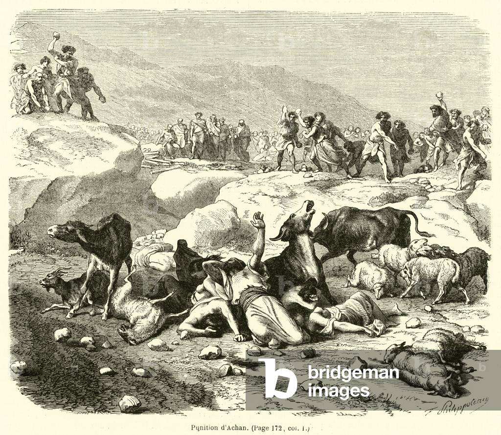 Punition d'Achan (engraving)