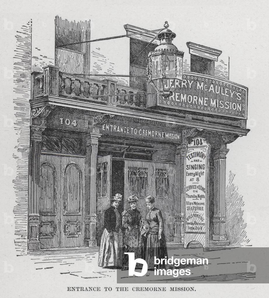 Entrance to the Cremorne Mission (litho)