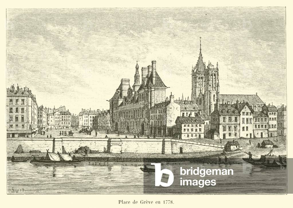 Place de Greve en 1778 (engraving)