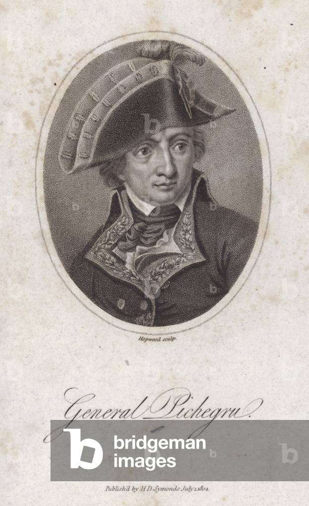 Jean-Charles Pichegru, French general of the French Rvolutionary Wars (engraving)