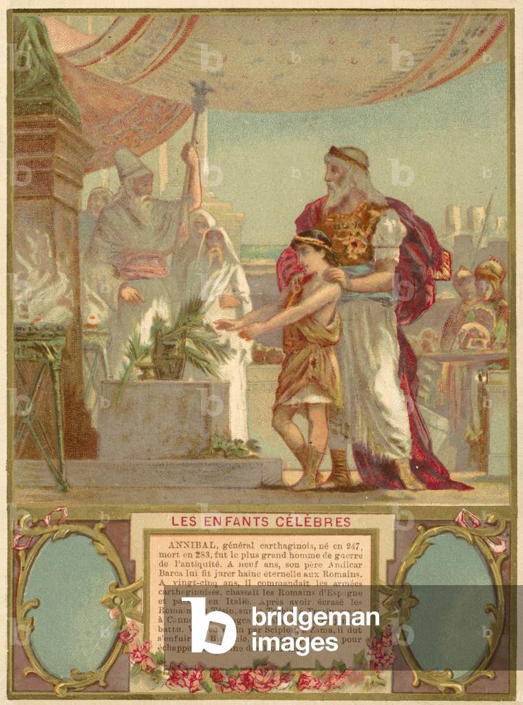 Scene from the childhood of Hannibal (chromolitho)
