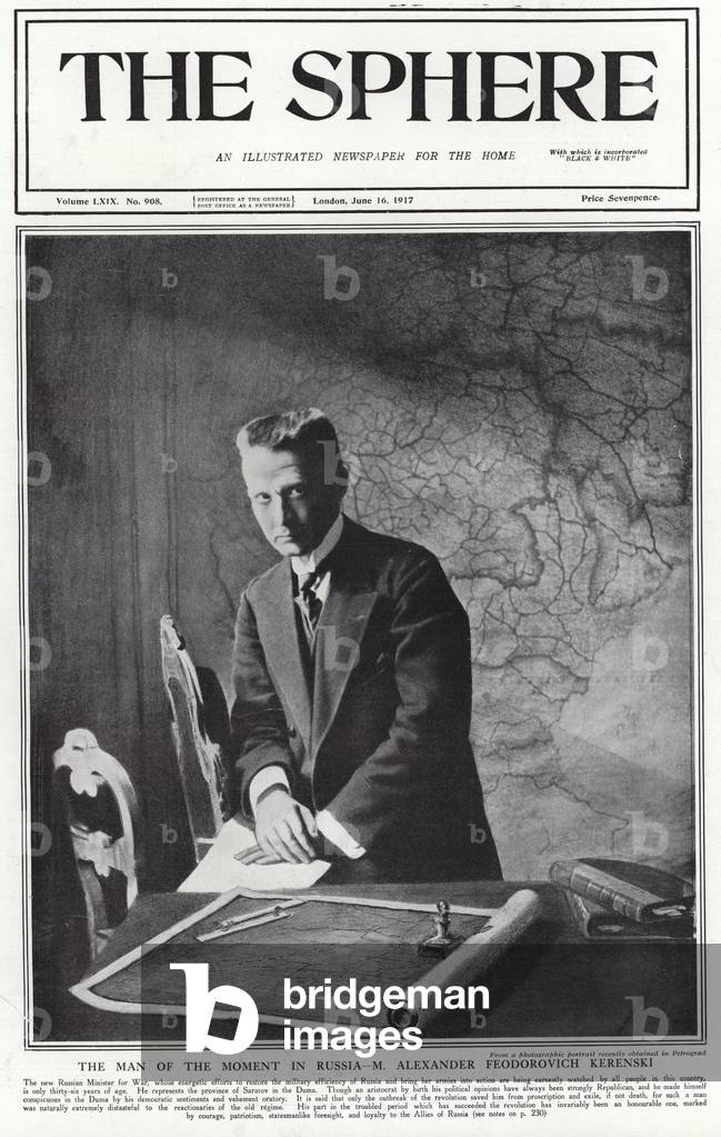 Alexander Fyodorovich Kerensky (b/w photo)