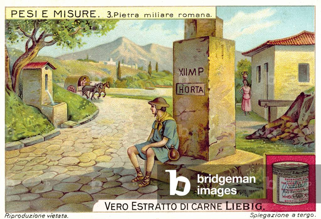 Roman milestone (chromolitho)