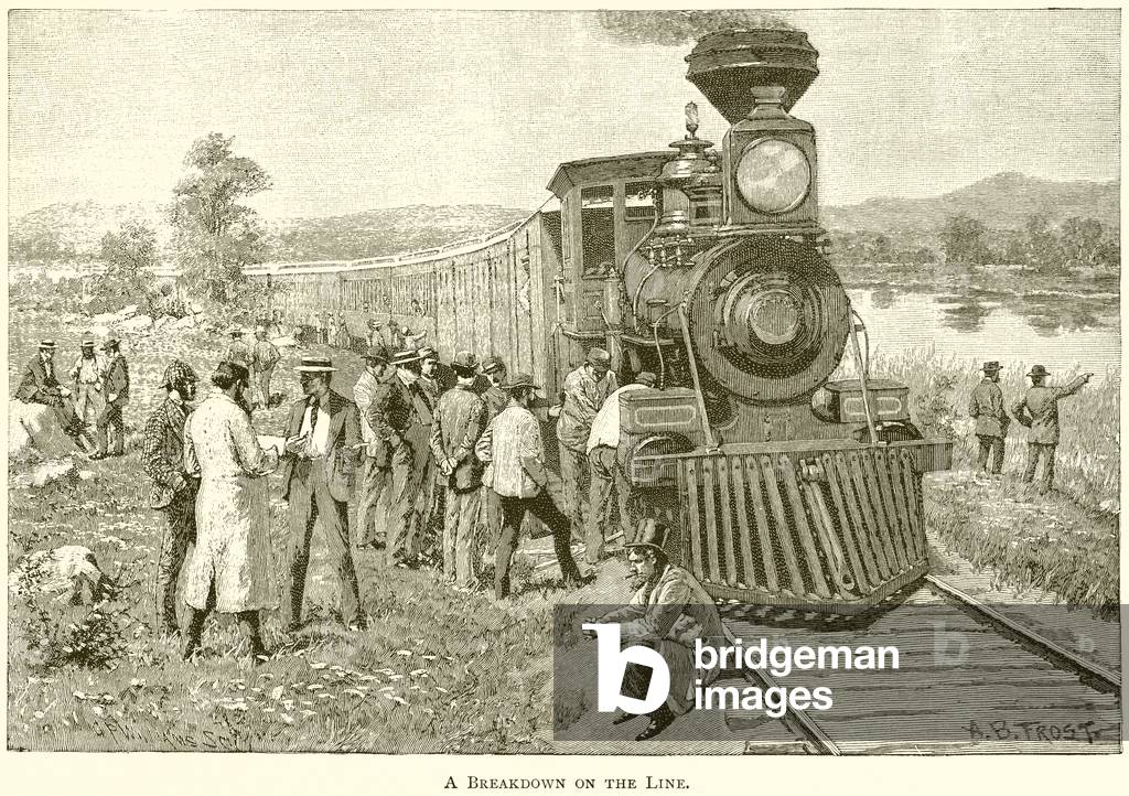 A Breakdown on the Line (engraving)