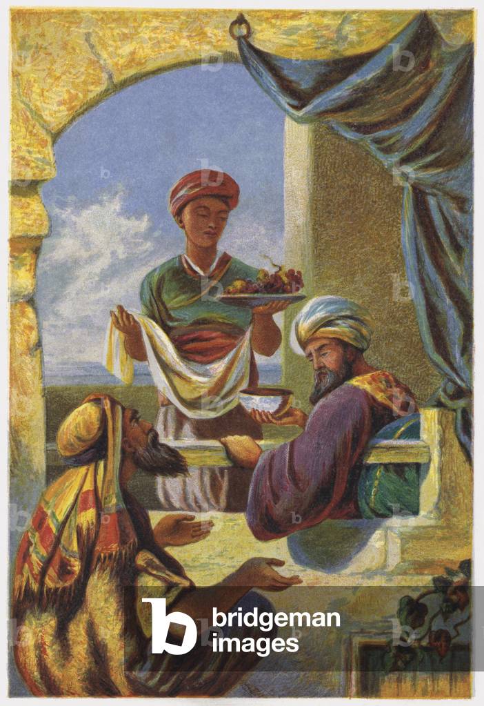 Parables of Jesus Christ: Lazarus At The Gate (chromolitho)