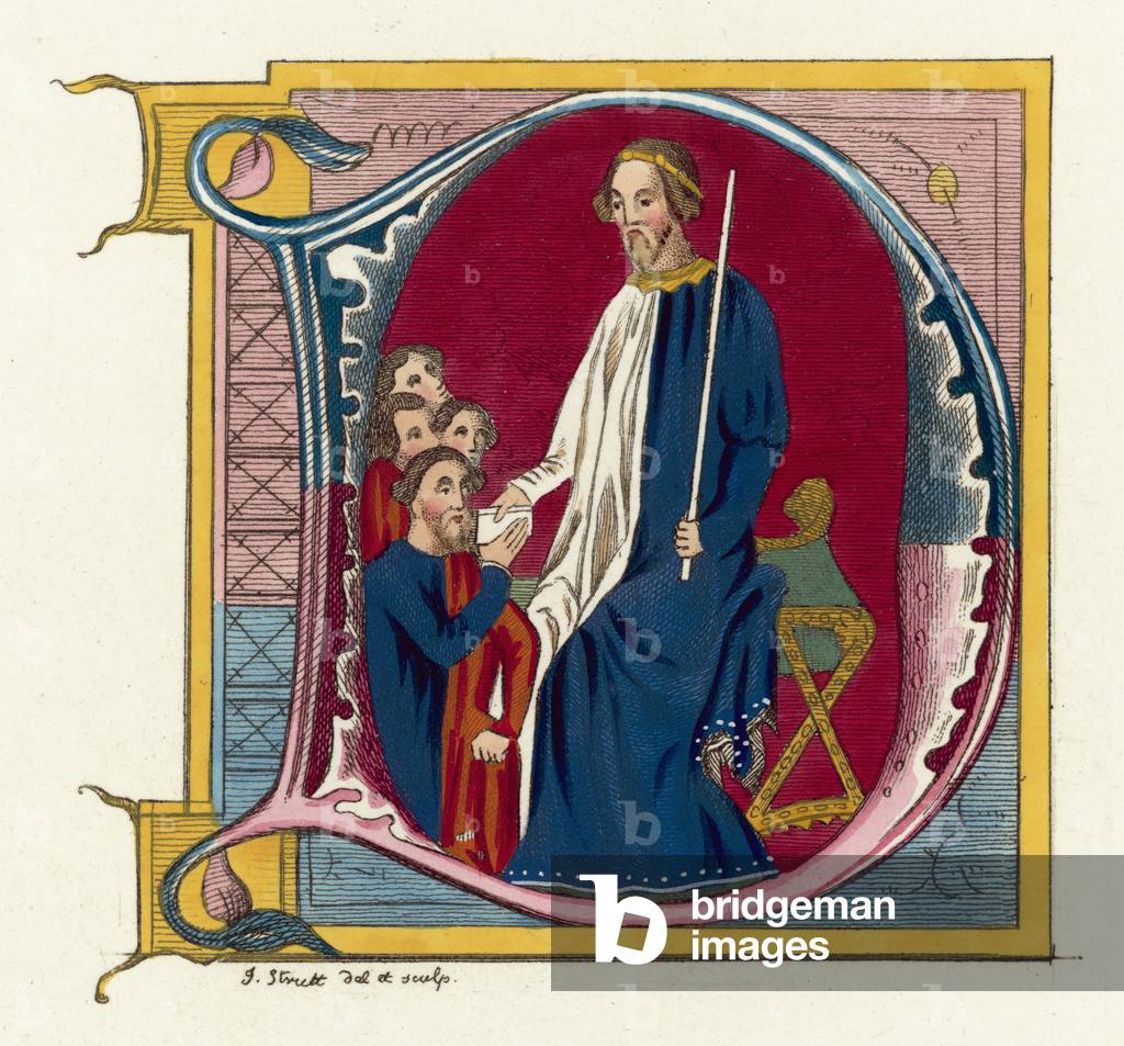 John Of Gaunt, Duke Of Lancaster (coloured engraving)