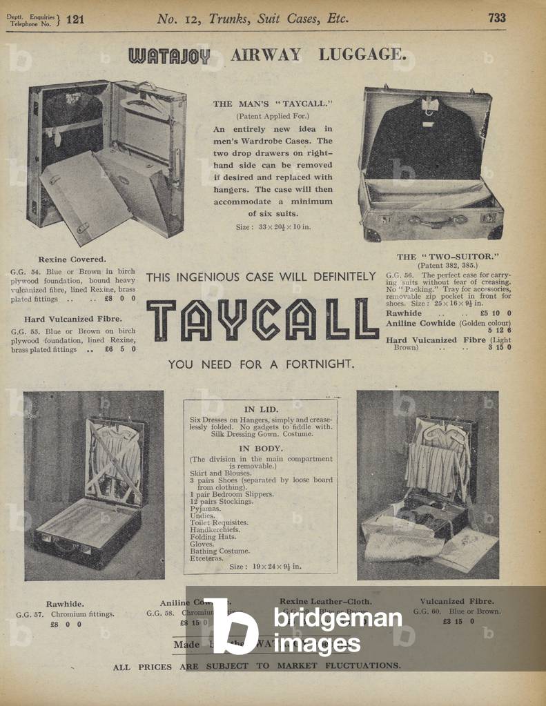 Page from Army and Navy Stores Catalogue, 1939-40 (litho)
