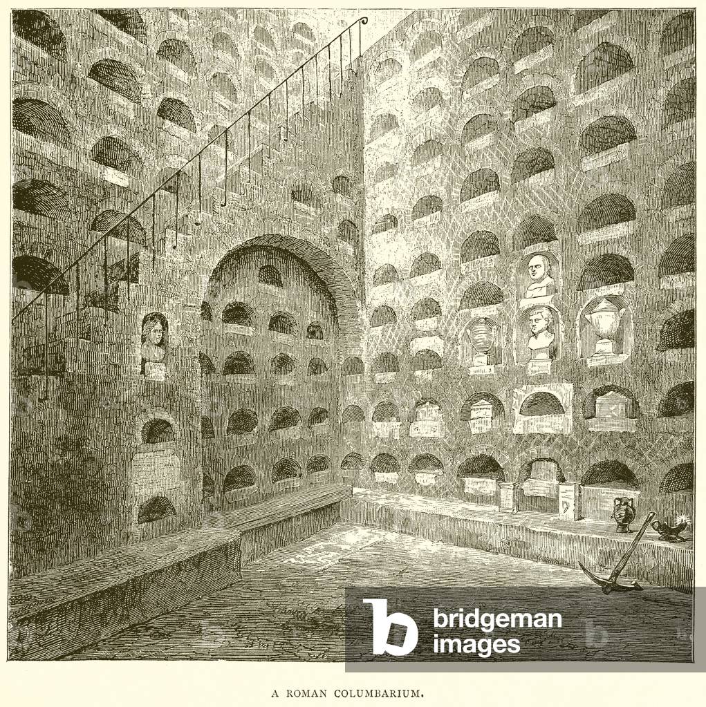 A Roman Columbarium (engraving)