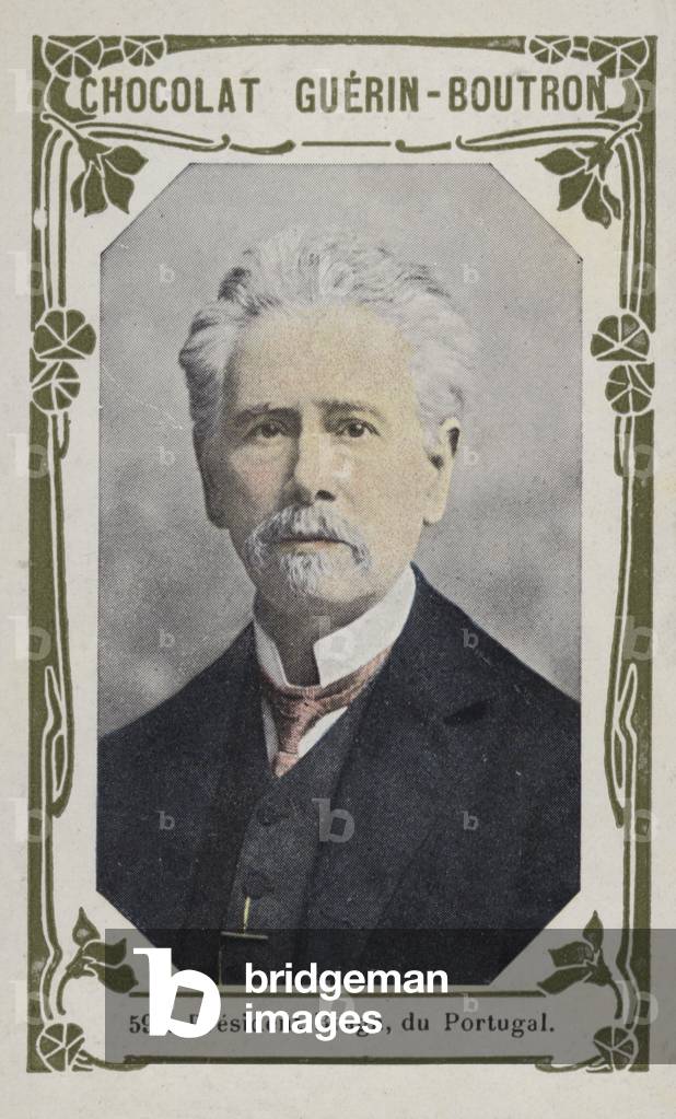 President Braga, du Portugal (coloured photo)