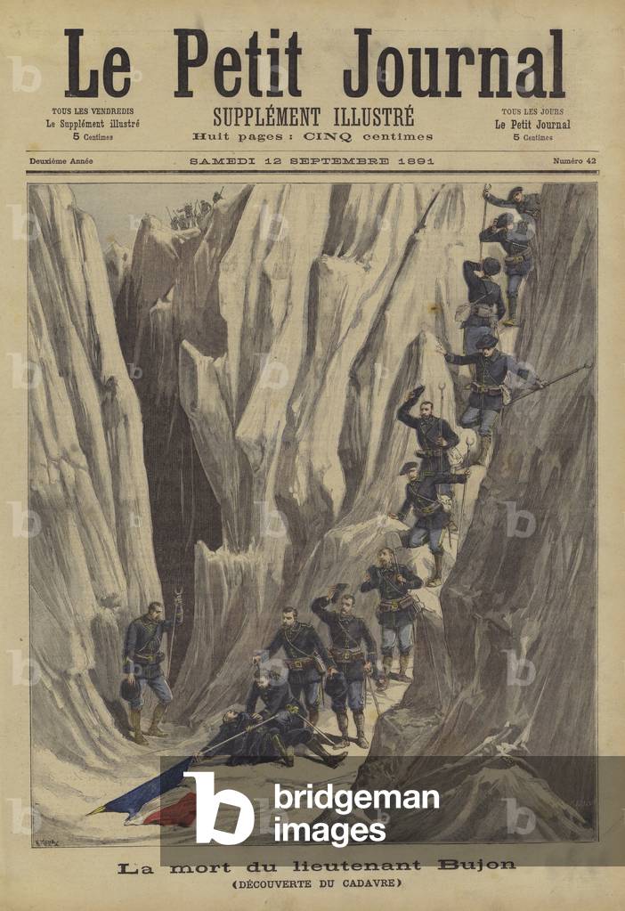 The death of Lieutenant Bujon (colour litho)