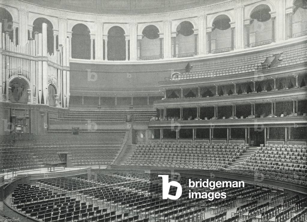 Royal Albert Hall, the Interior (b/w photo)