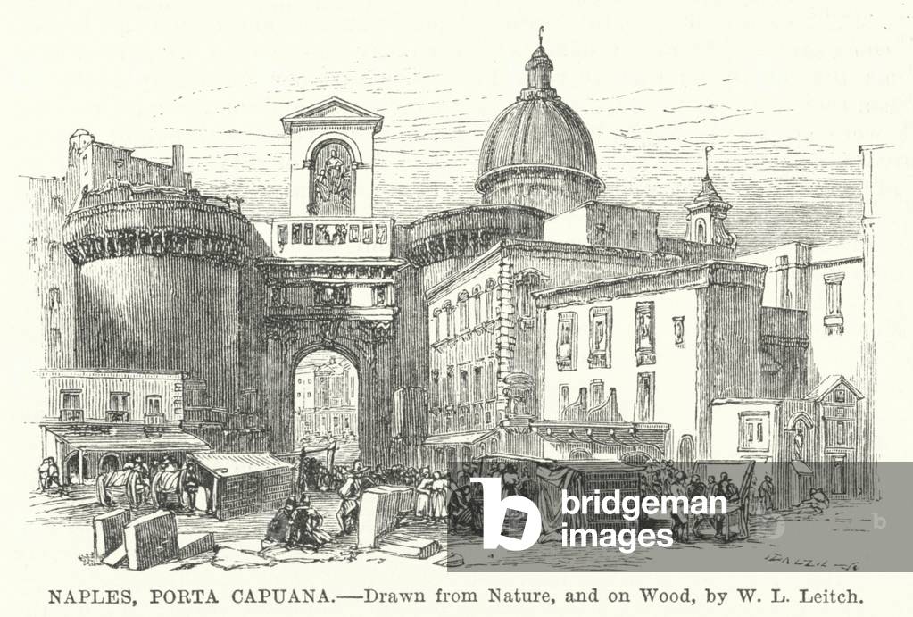 Naples, Porta Capuana (engraving)