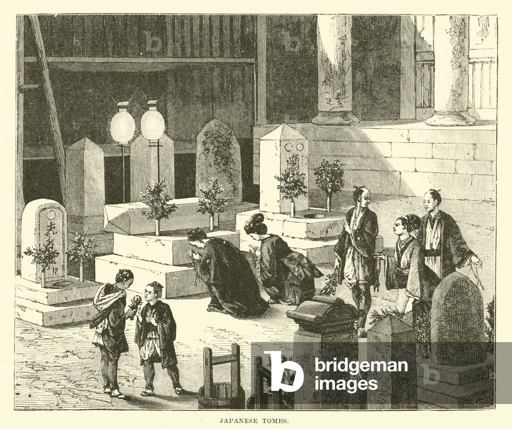 Japanese tombs (engraving)