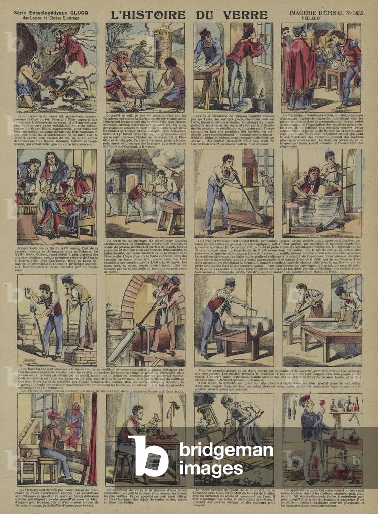 The story of glass  (Epinal print)