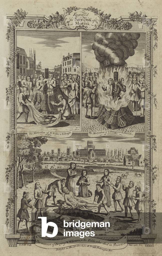 Illustration for Fox's Book of Martyrs, 1776 edition (engraving)
