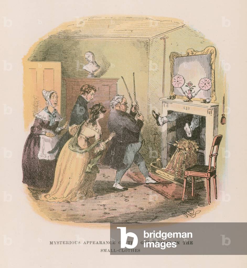 Illustration for Nicholas Nickleby (colour litho)