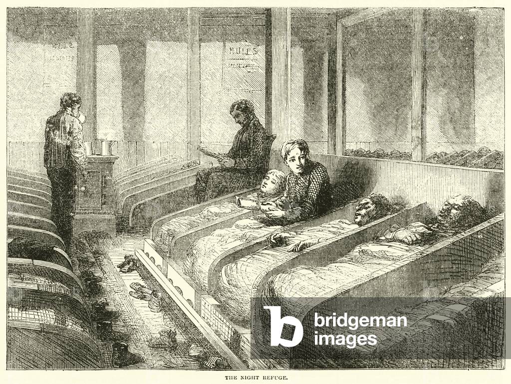 The night refuge (engraving)