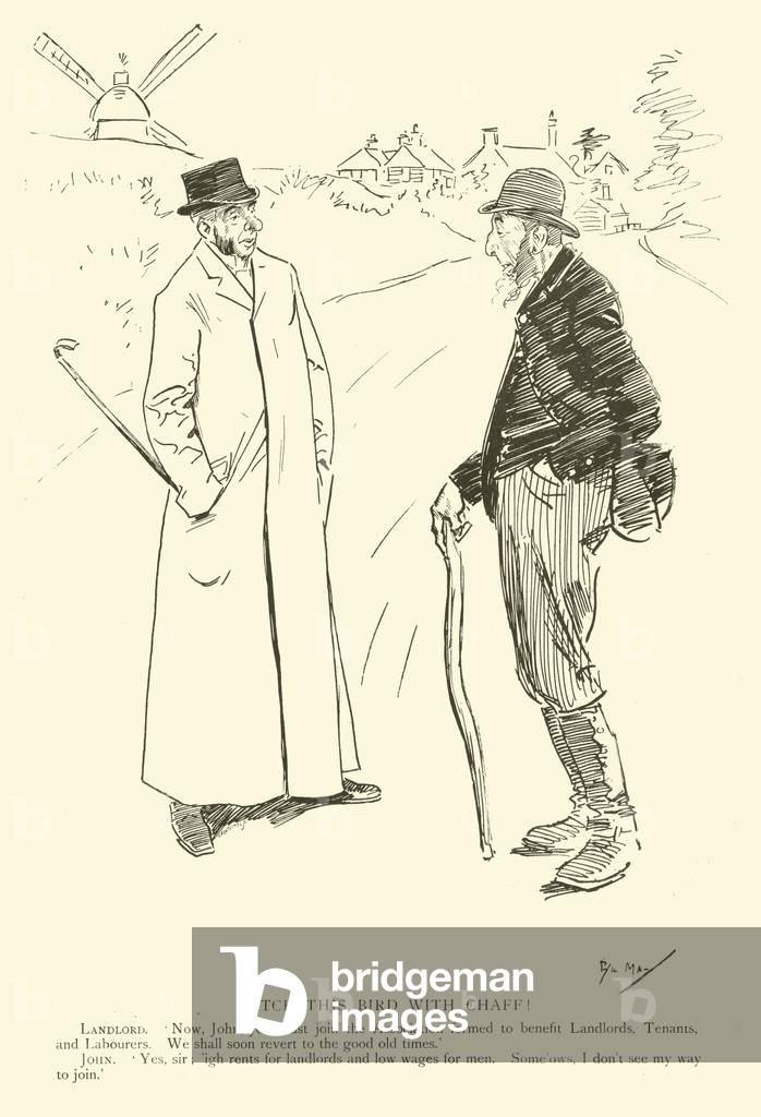 Cartoon by Phil May, from the 1890s (litho)