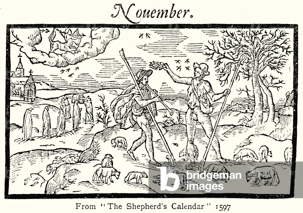 November, from The Shepherd's Calendar, 1597 (engraving)