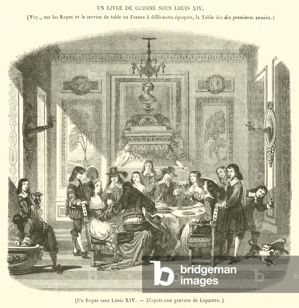 Un Repas sous Louis XIV (engraving)