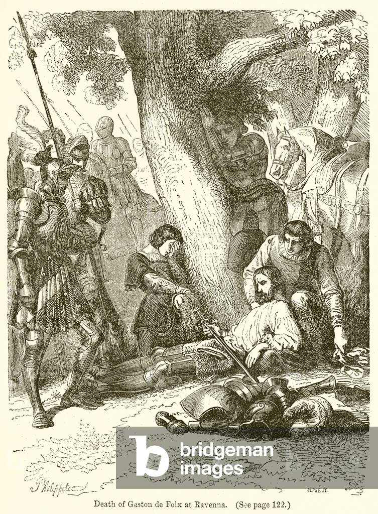Death of Gaston de Foix at Revenna (engraving)