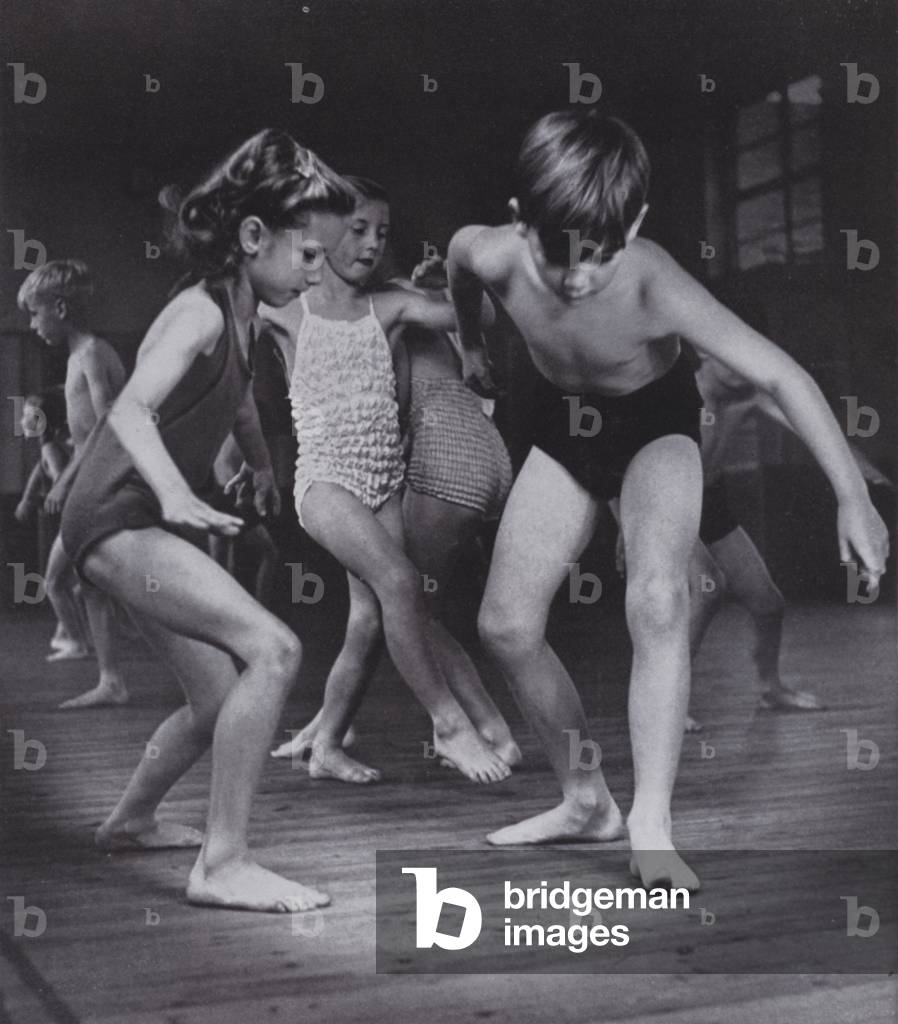 Physical Education in the Primary School (b/w photo)