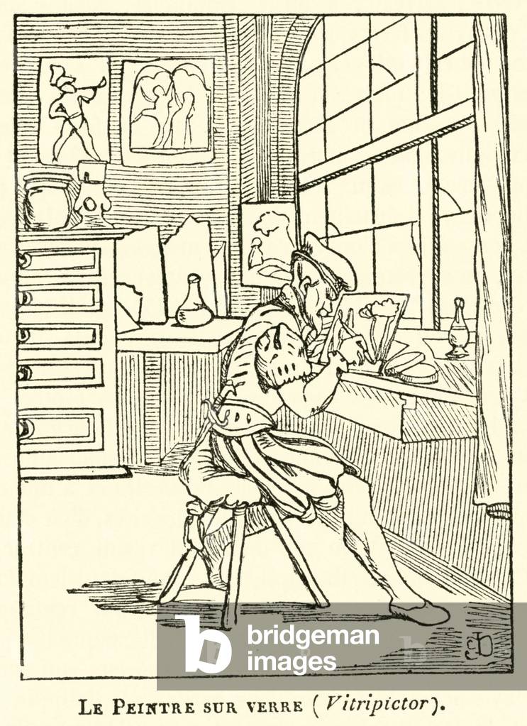 Le Peintre sur verre, Vitripictor (engraving)