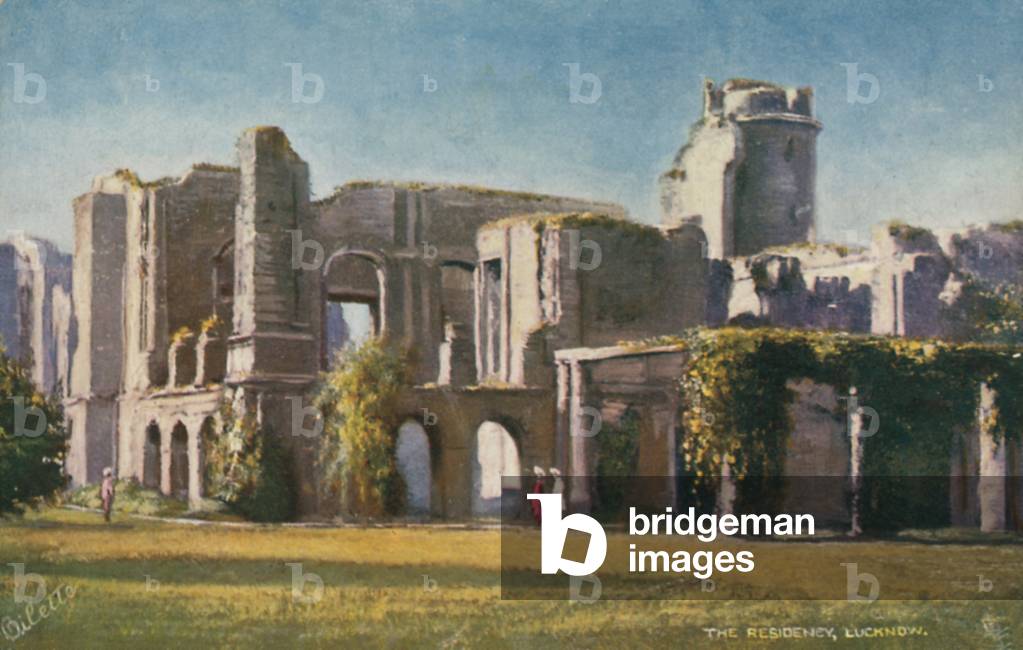 The British Residency, Lucknow, India (colour litho)