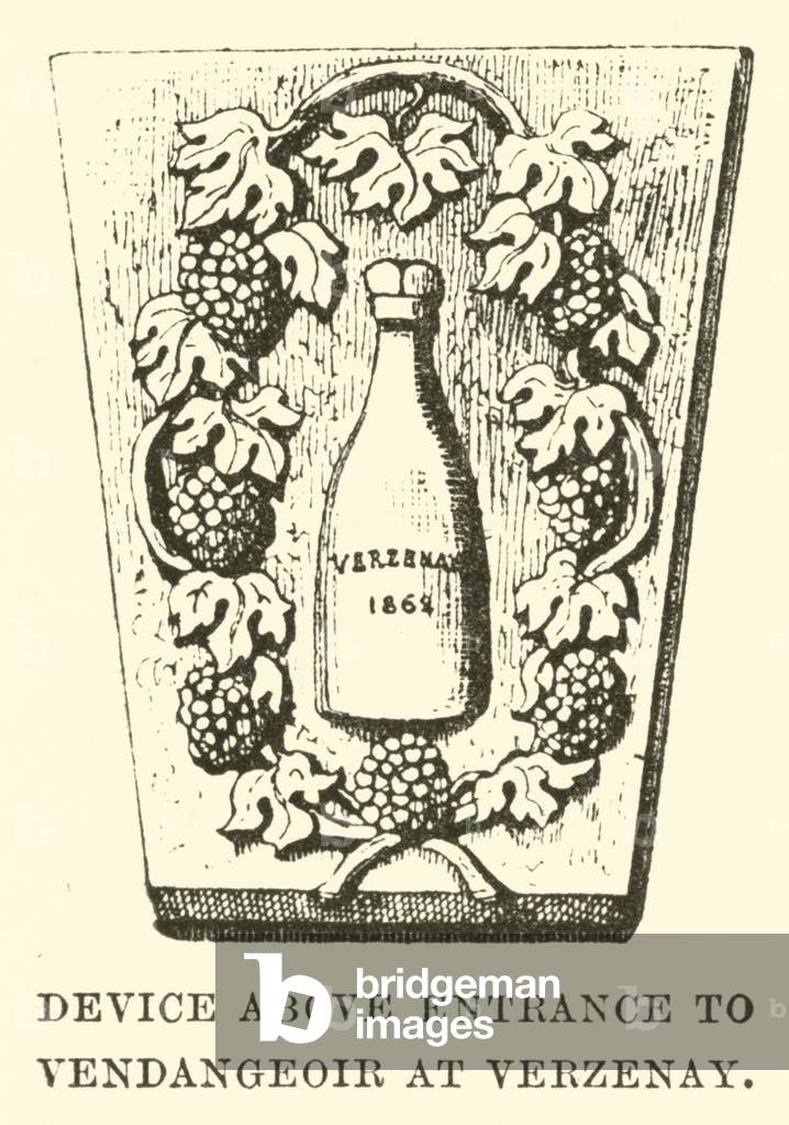 Device above Entrance to Vendangeoir at Verzenay (engraving)