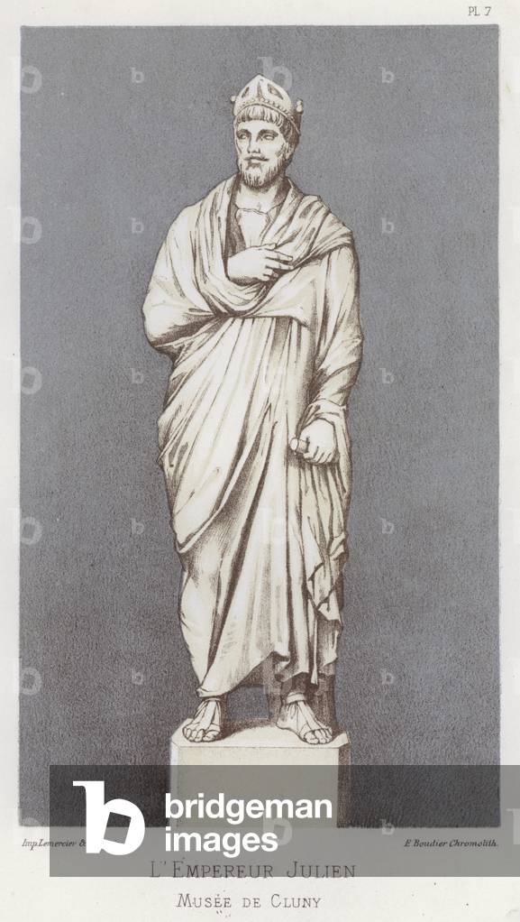 L'Empereur Julien, Musee de Cluny (colour litho)