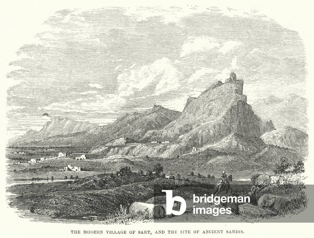 The Modern Village of Sart, and the Site of Ancient Sardis (engraving)