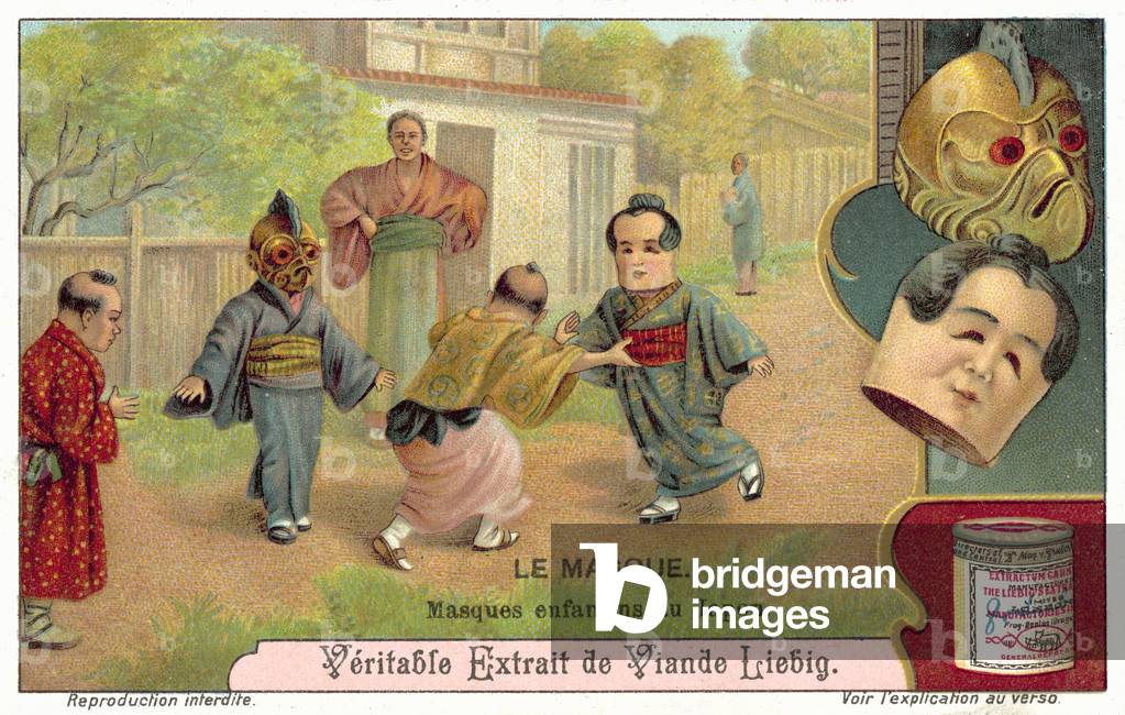 Children's masks in Japan (chromolitho)