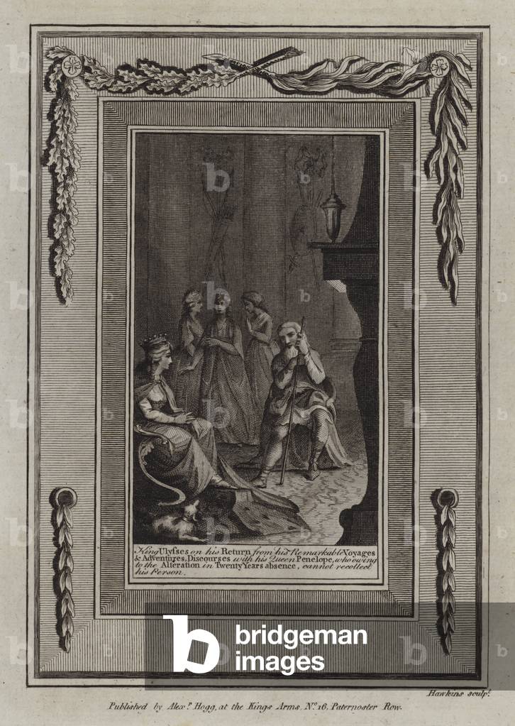 Illustration for Homer's Odyssey (engraving)