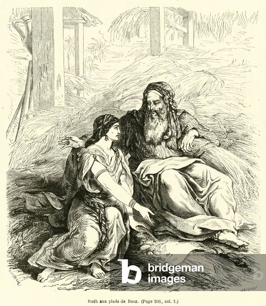 Ruth aux pieds de Booz (engraving)