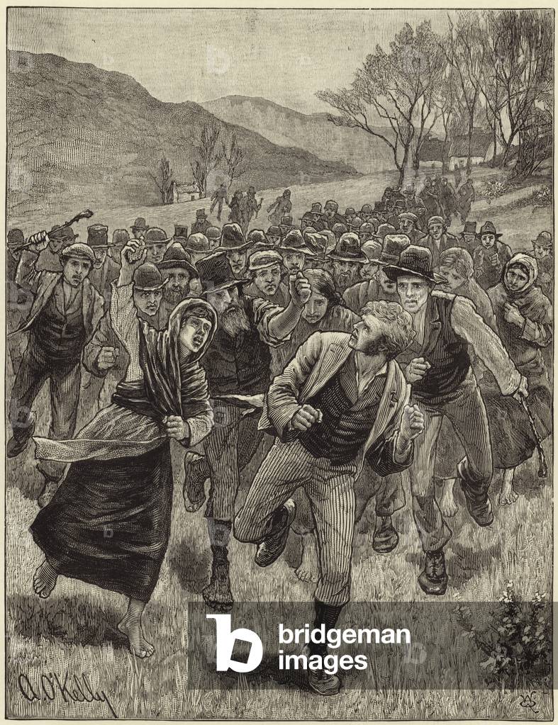The Irish Land League agitation (engraving)