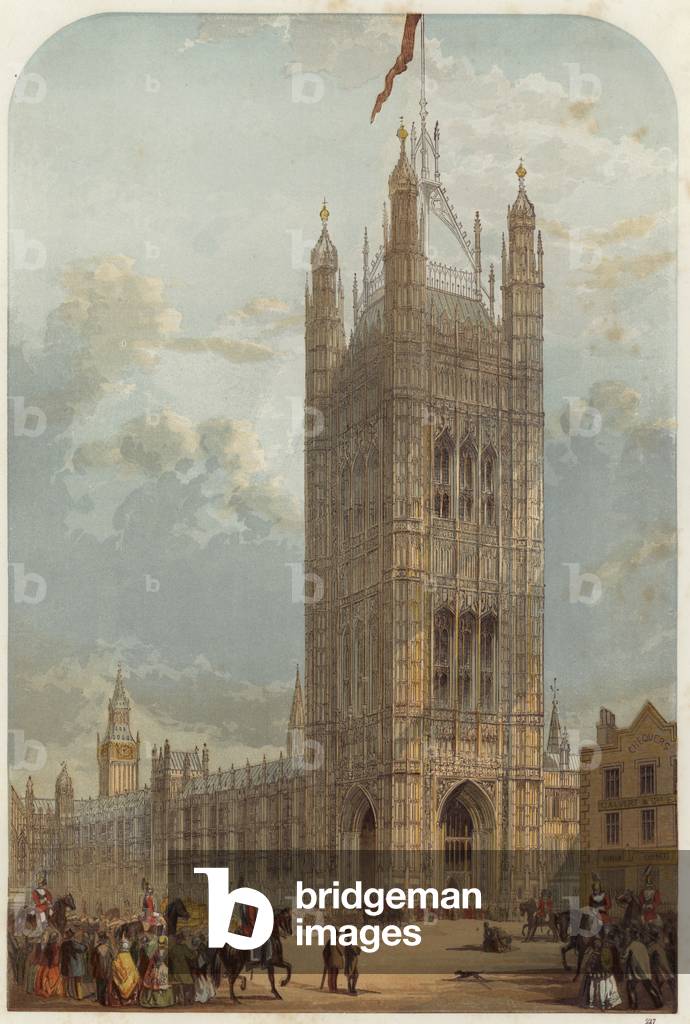 The Victoria Tower (colour litho)