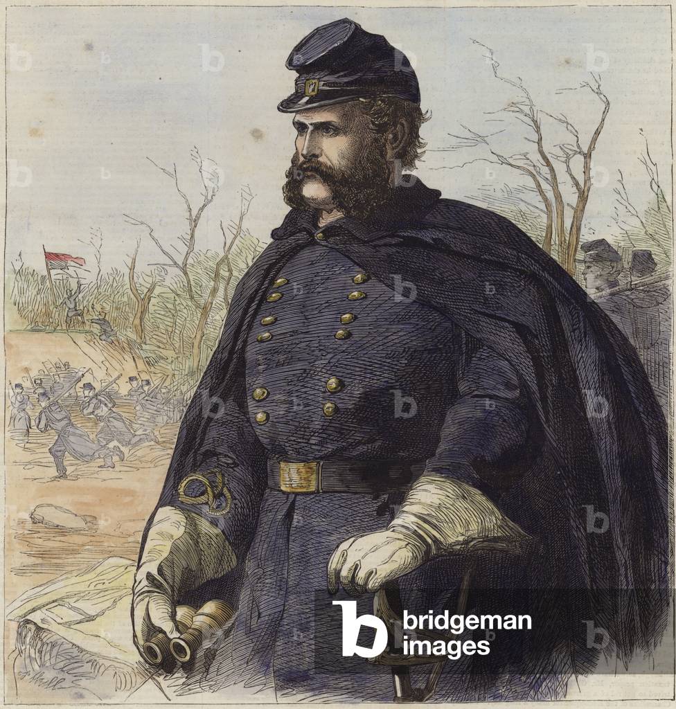 The Civil War in America (coloured engraving)