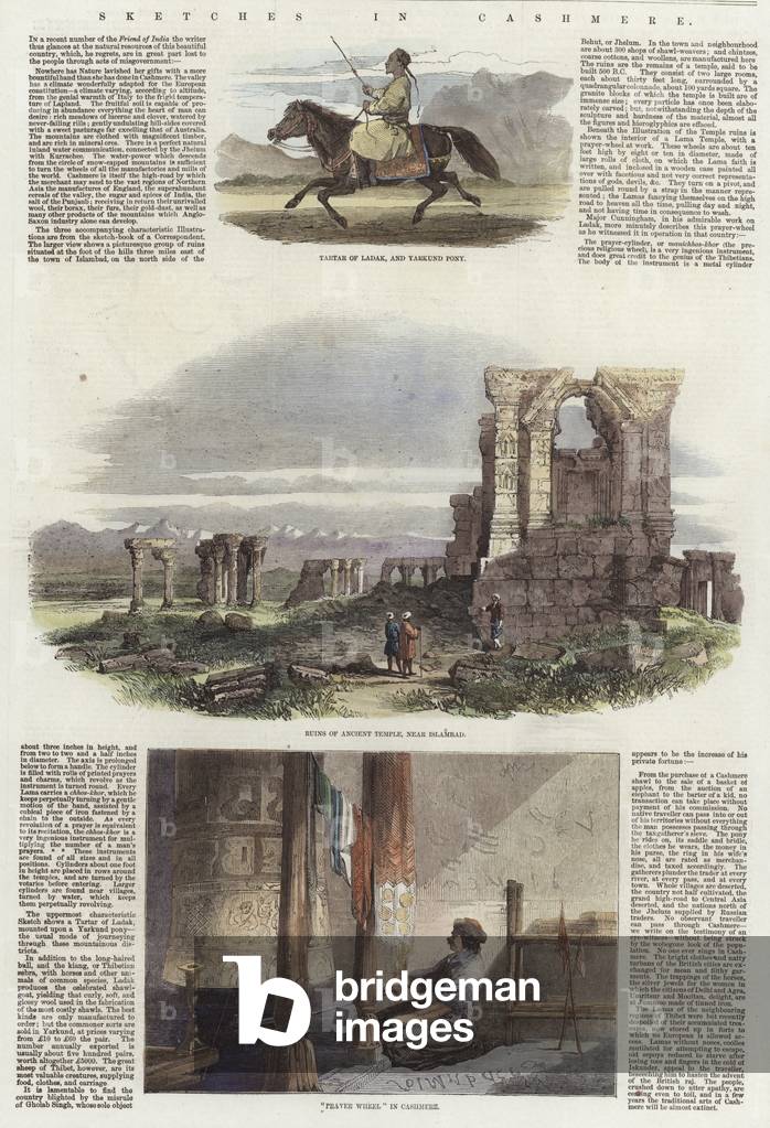 Sketches in Cashmere (coloured engraving)