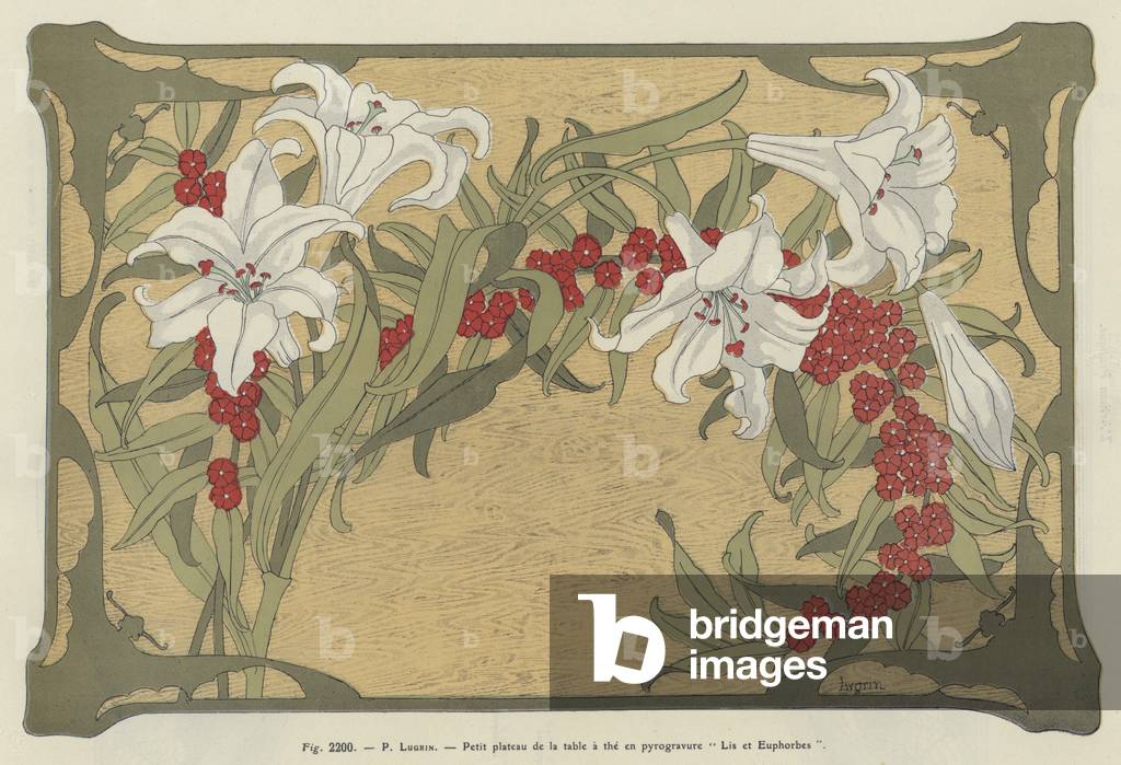 Lis et Euphorbes (colour litho)
