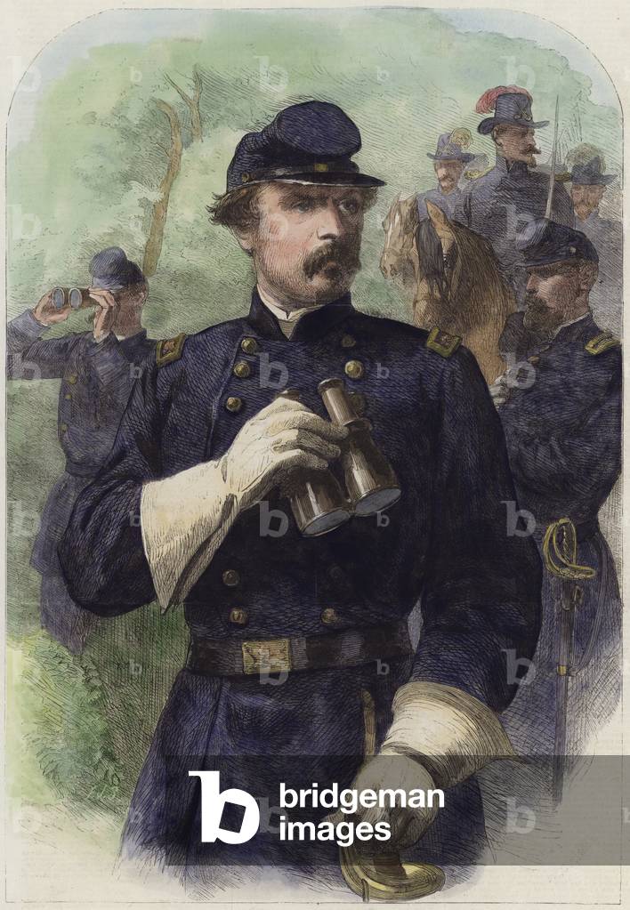 General George B. McClellan (coloured engraving)