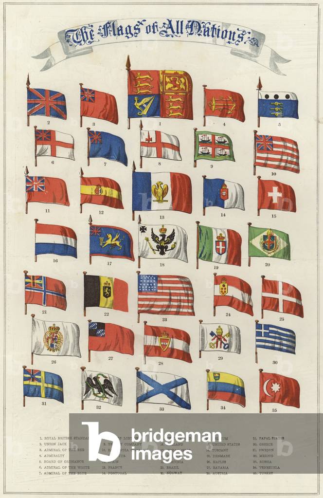 The flags of all nations (colour litho)