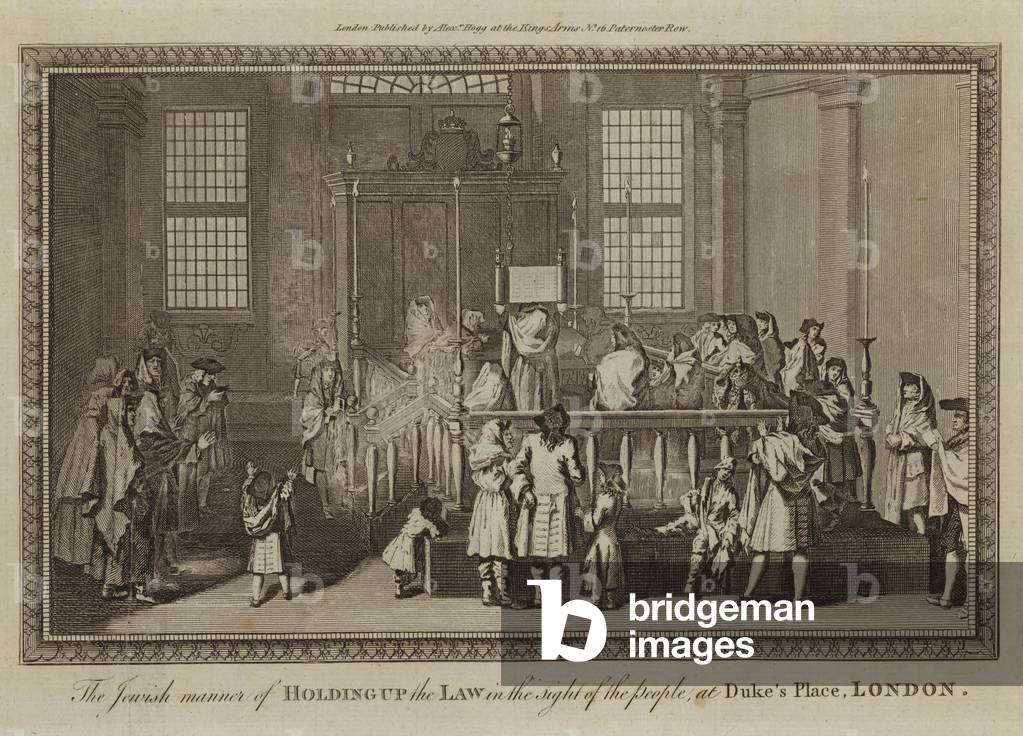 The Jewish Manner of Holding Up the Law (engraving)