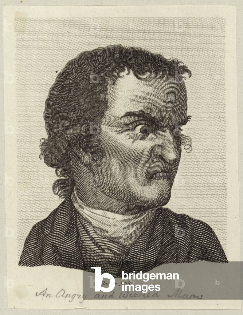 An angry and wicked man (engraving)