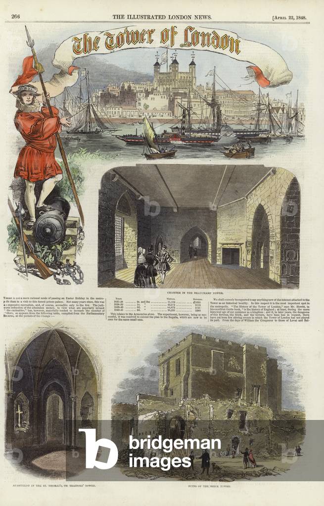 The Tower of London (coloured engraving)