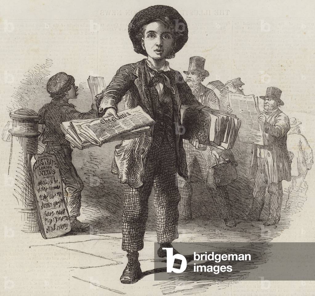 The 'newsboy' (engraving)